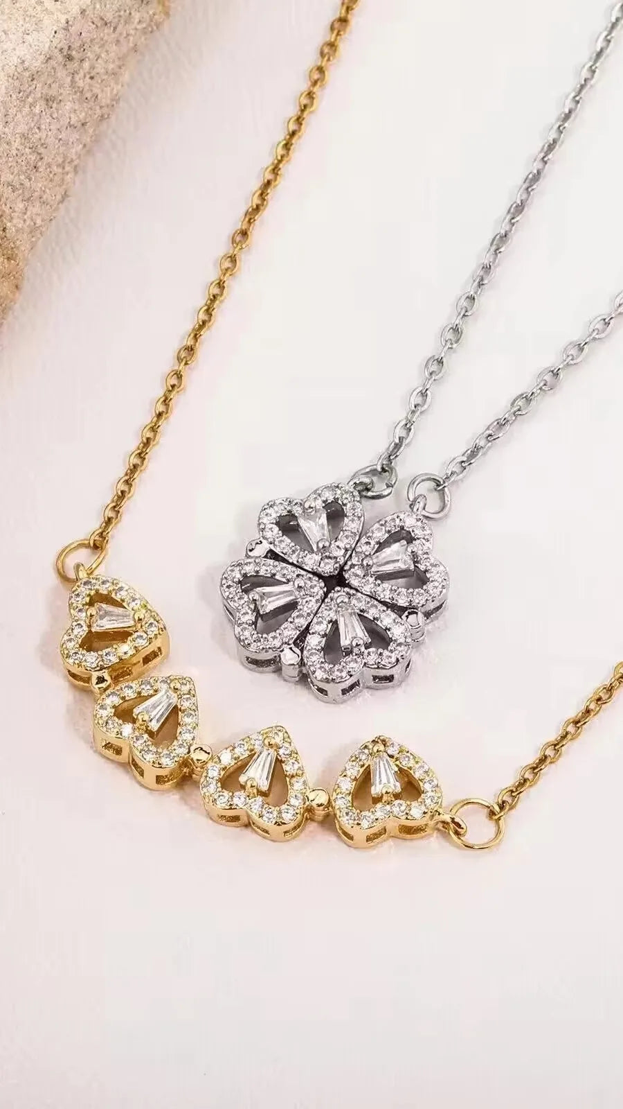 2-in-1 convertible heart necklace