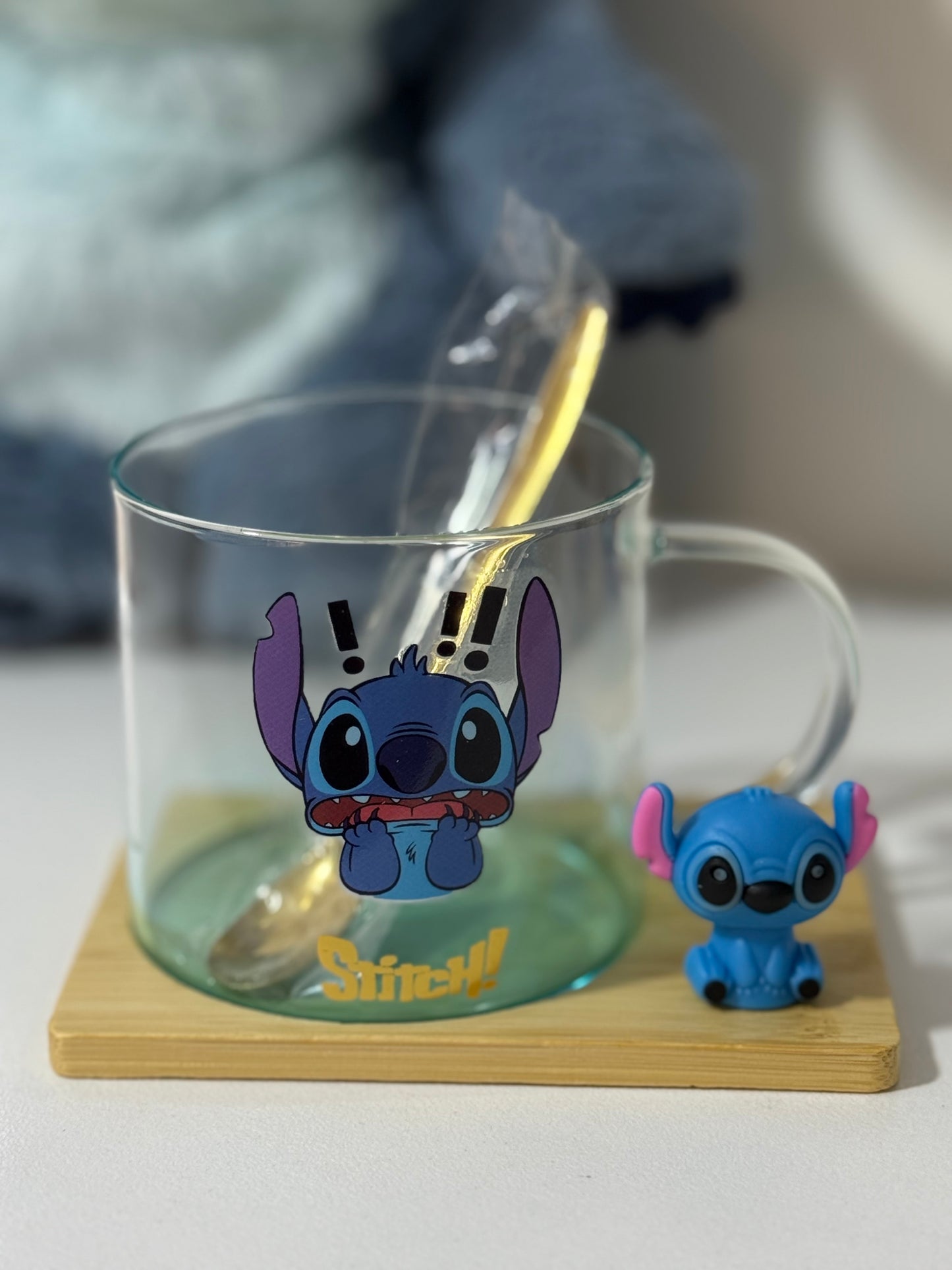 Stitch glass mug set