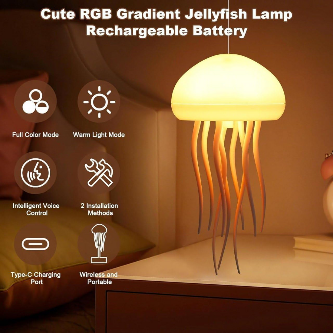 Jellyfish RGB Night Lamp