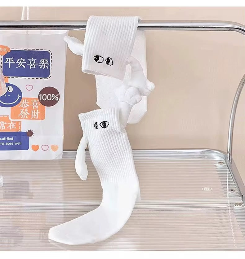 Funny Eyes Socks with Plush Hands