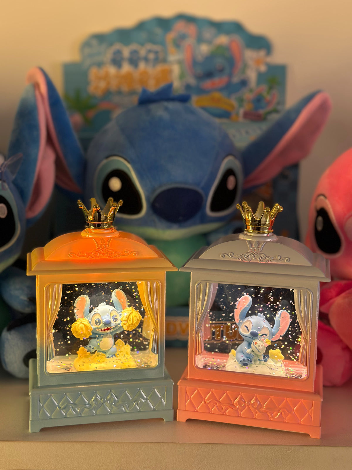 Stitch globe with music