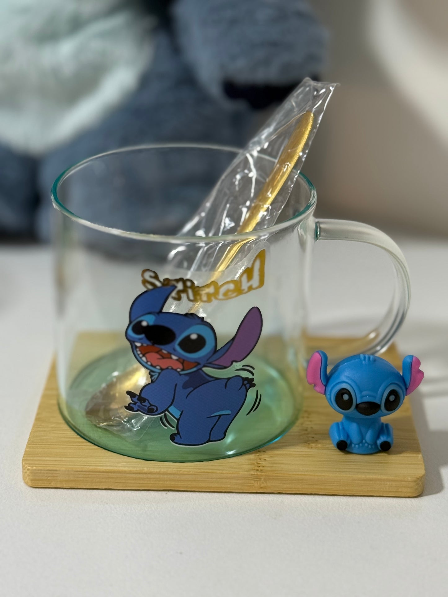 Stitch glass mug set