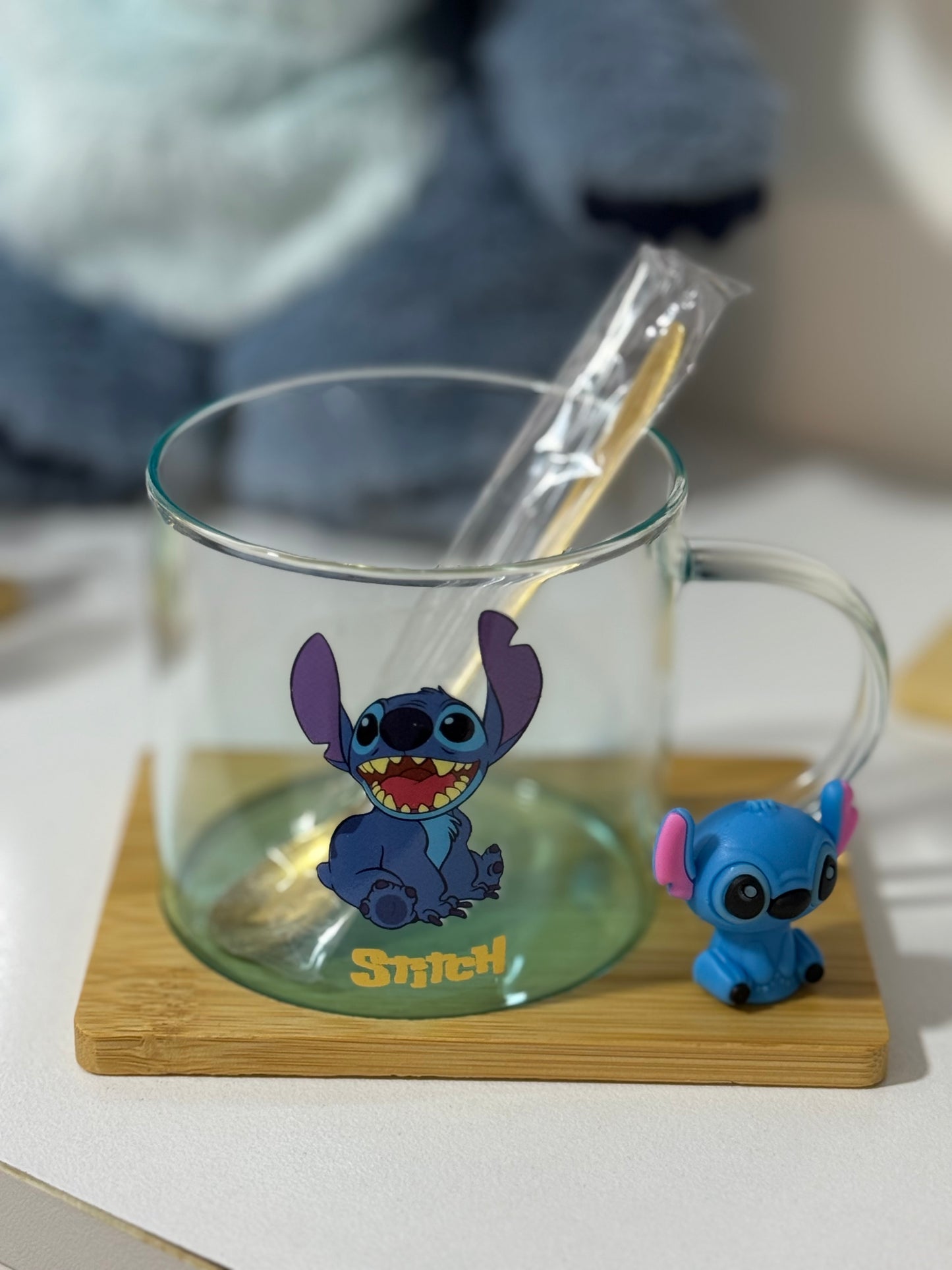 Stitch glass mug set