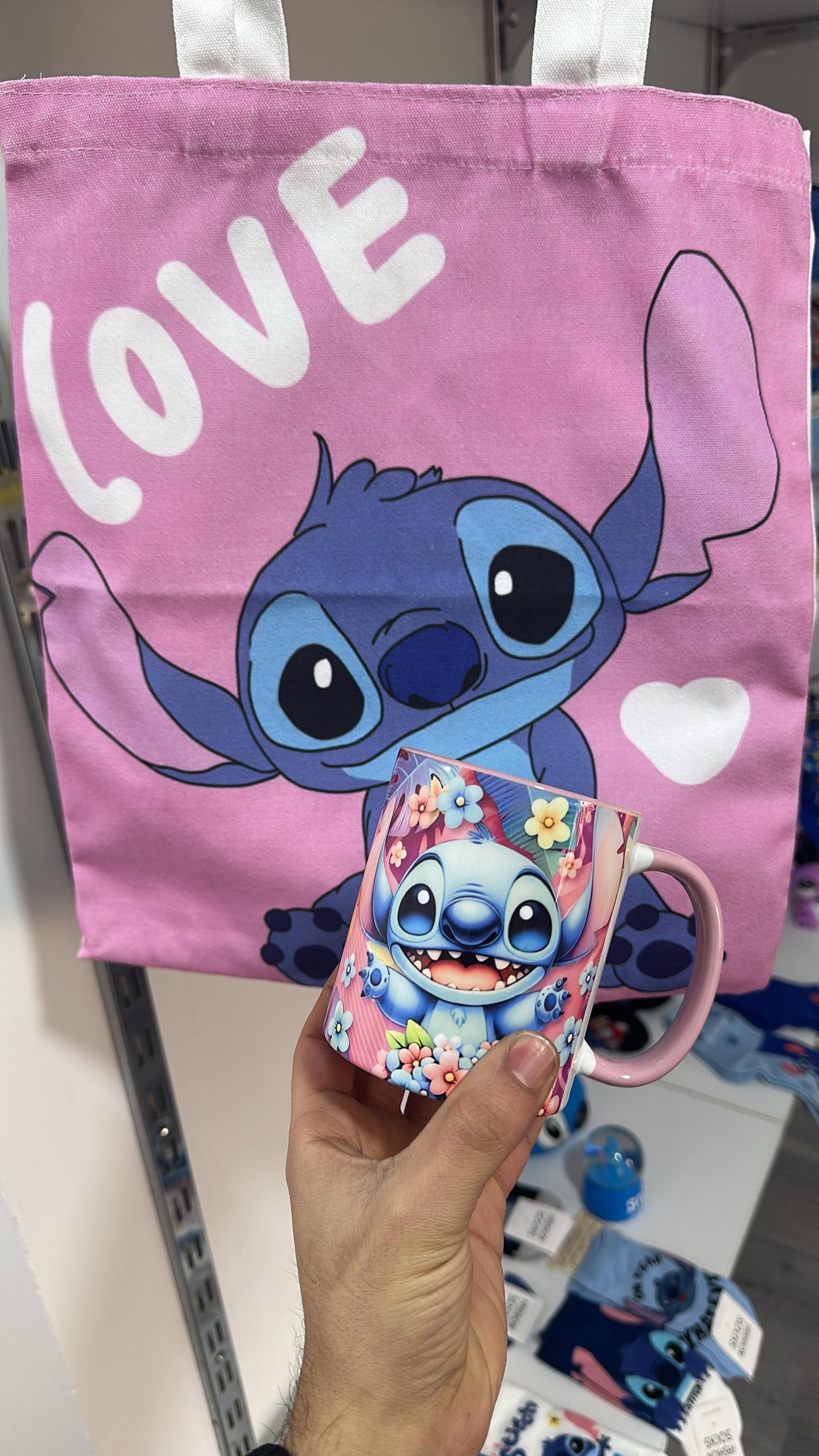 Stitch Tote bag and mug set