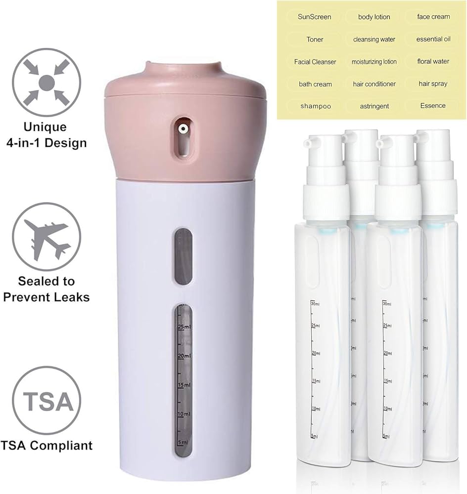 4-in-1 Travel Dispenser Bottle
