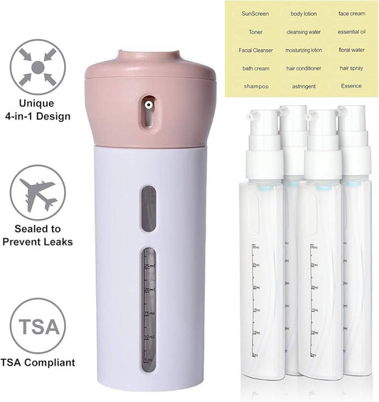 4-in-1 Travel Dispenser Bottle
