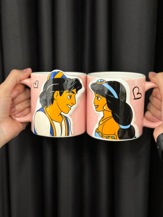 Jasmine and Alaadine Couple Mugs