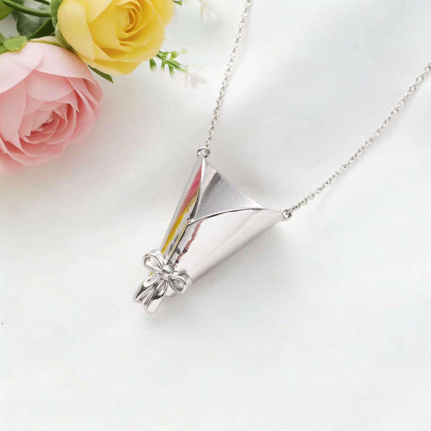 Real Flower Bouquet Necklace