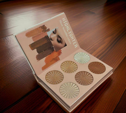 4-in-1 Makeup Book  Eyeshadow, Highlighter, Blusher & Concealer