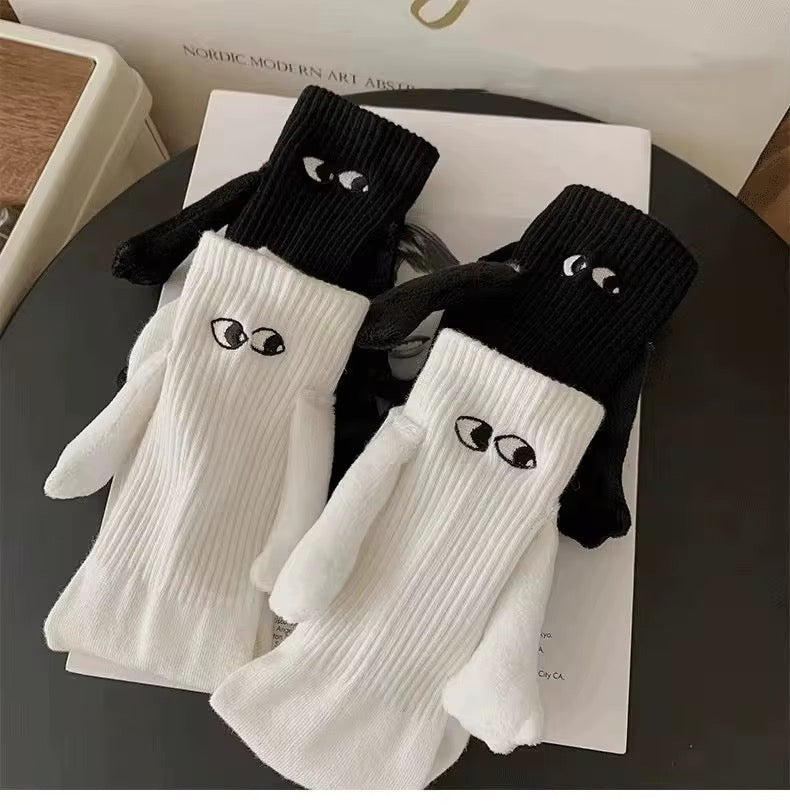 Funny Eyes Socks with Plush Hands