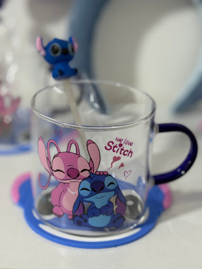 Stitch glass mug set