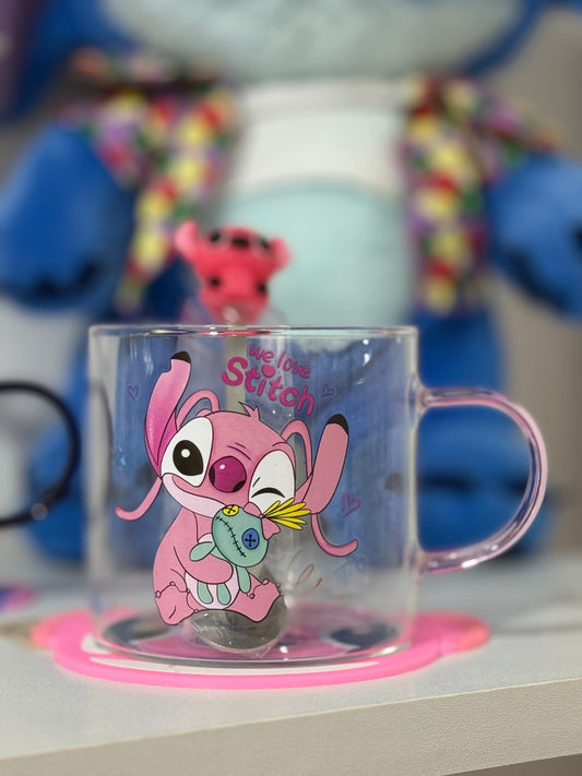 Stitch glass mug set