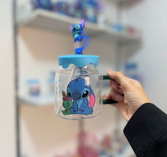 Stitch glass mug