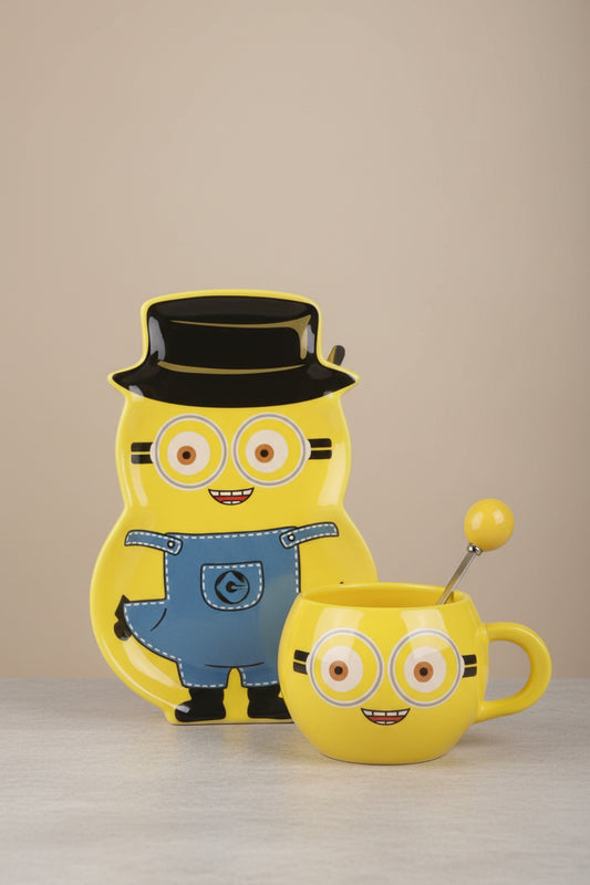 Minion tray + mug+ spoon set