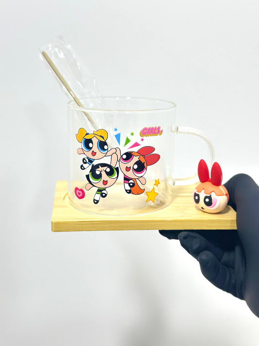 Powerpuff Girls glass cups
