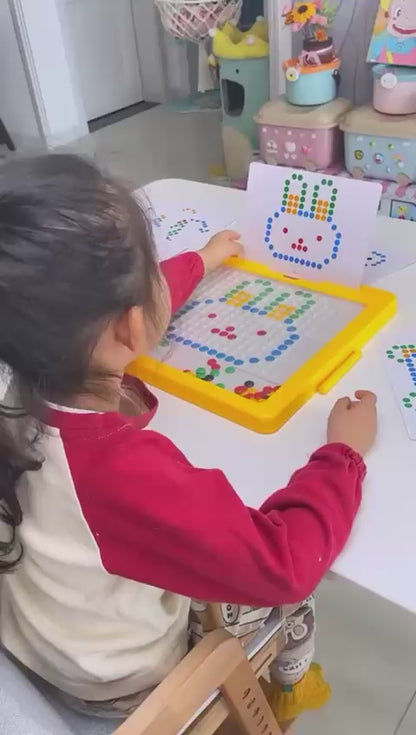 Magnetic pegboard game