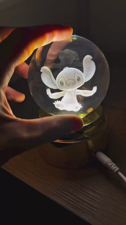 Stitch  moving crystal ball
